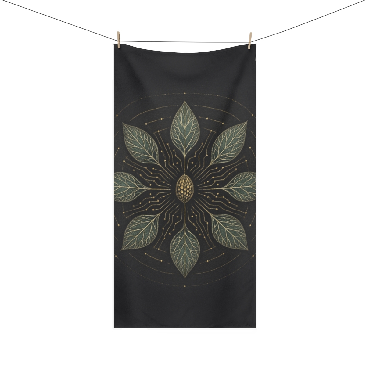 Vein Circuit Mandala custom towels