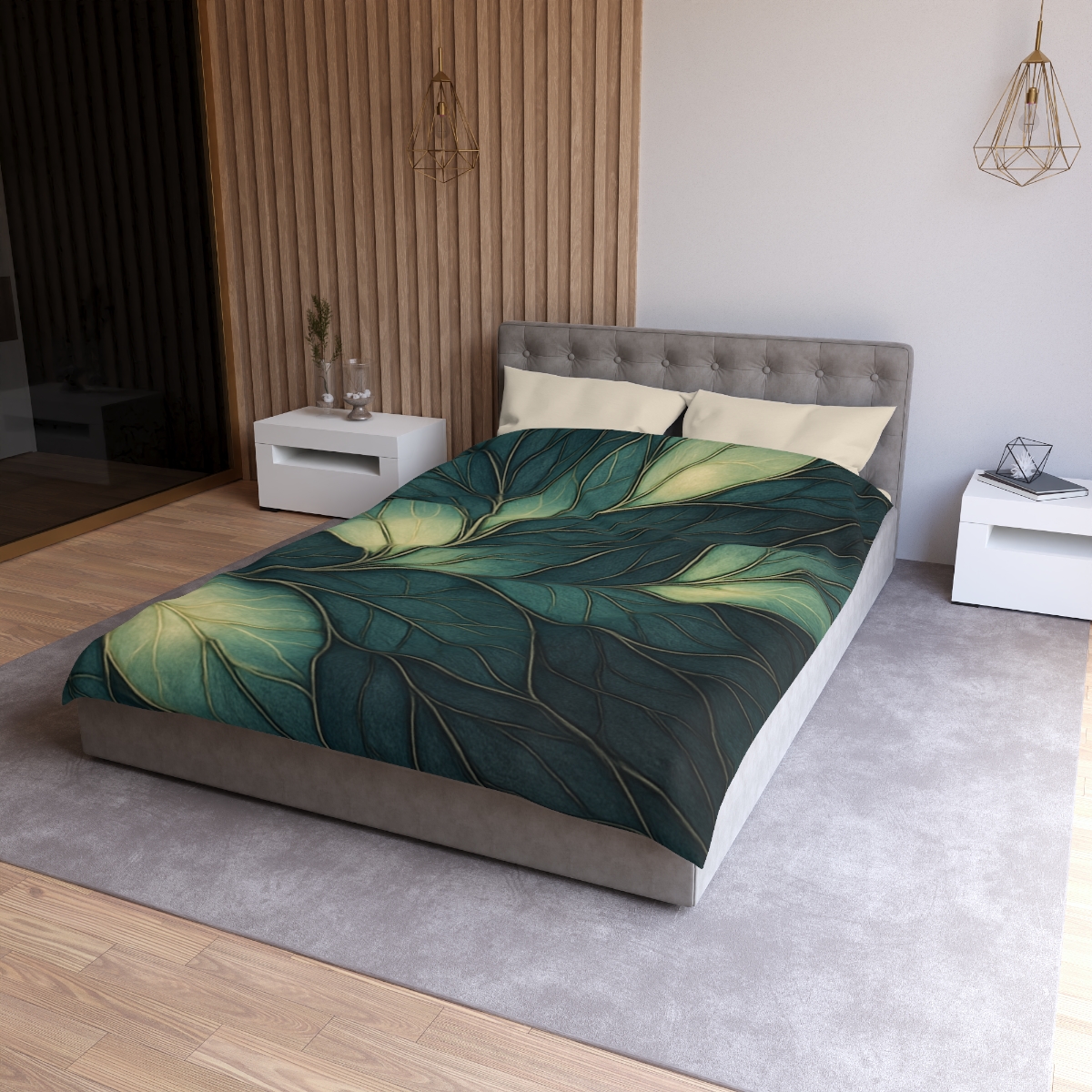Vein Lattice Aurora Bloom designer printed duvets