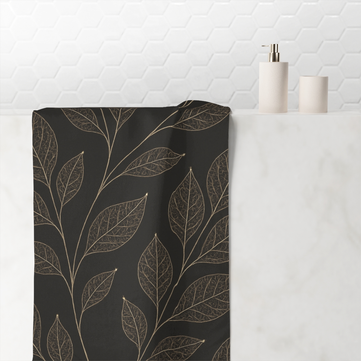 Veinline Constellation Filigree personalized bath towels