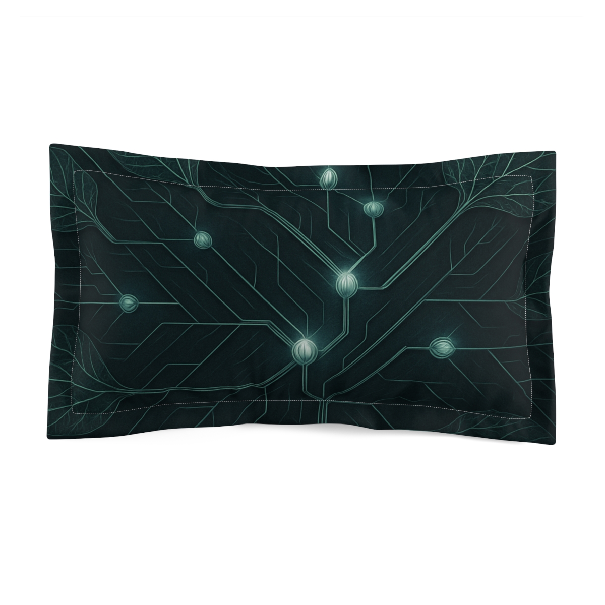 Veinwork Circuit Bloom unique shape pillows