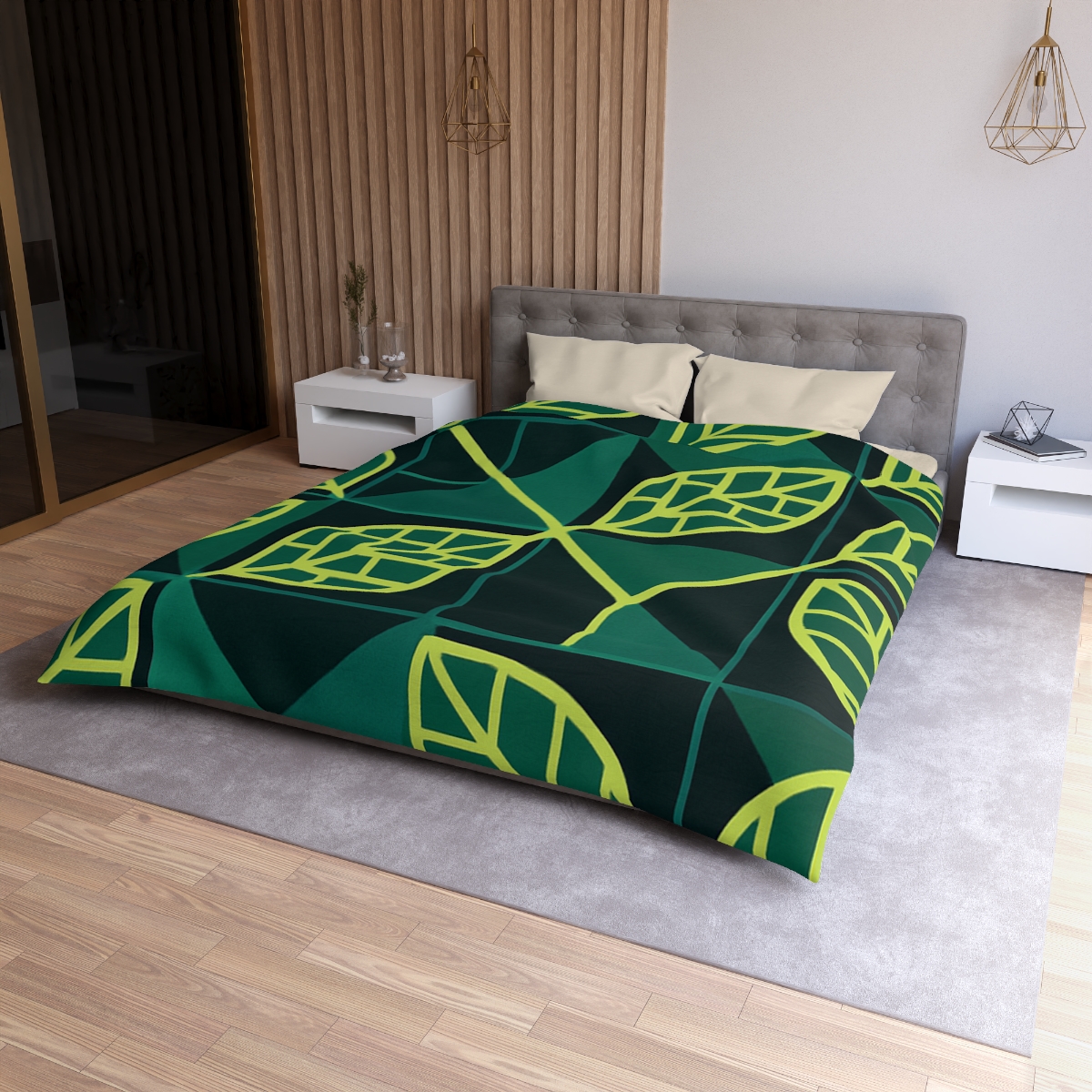 Veinwork Geometry Grid trendy bedroom duvets