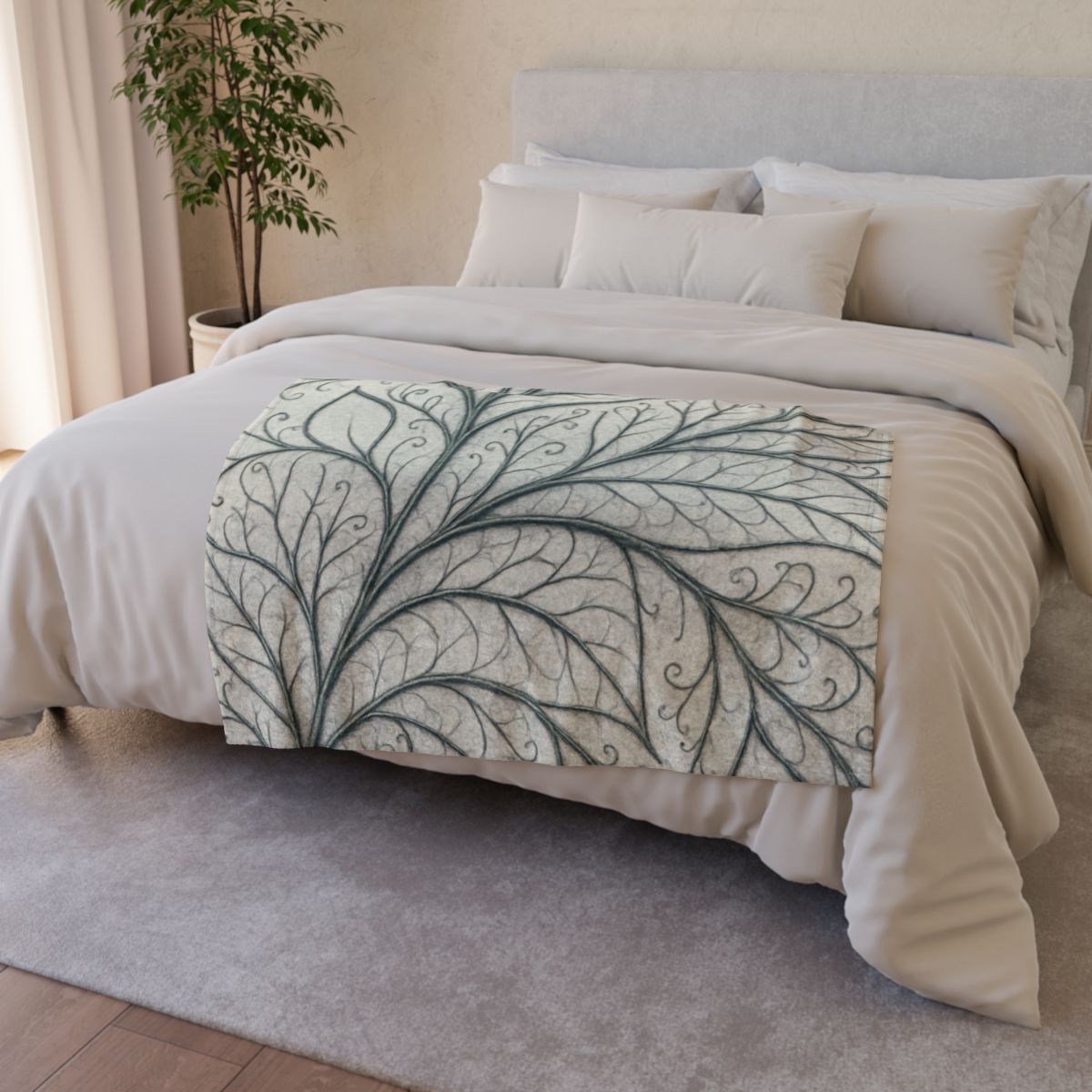 Veinwork Nebula Filigree designer printed blankets