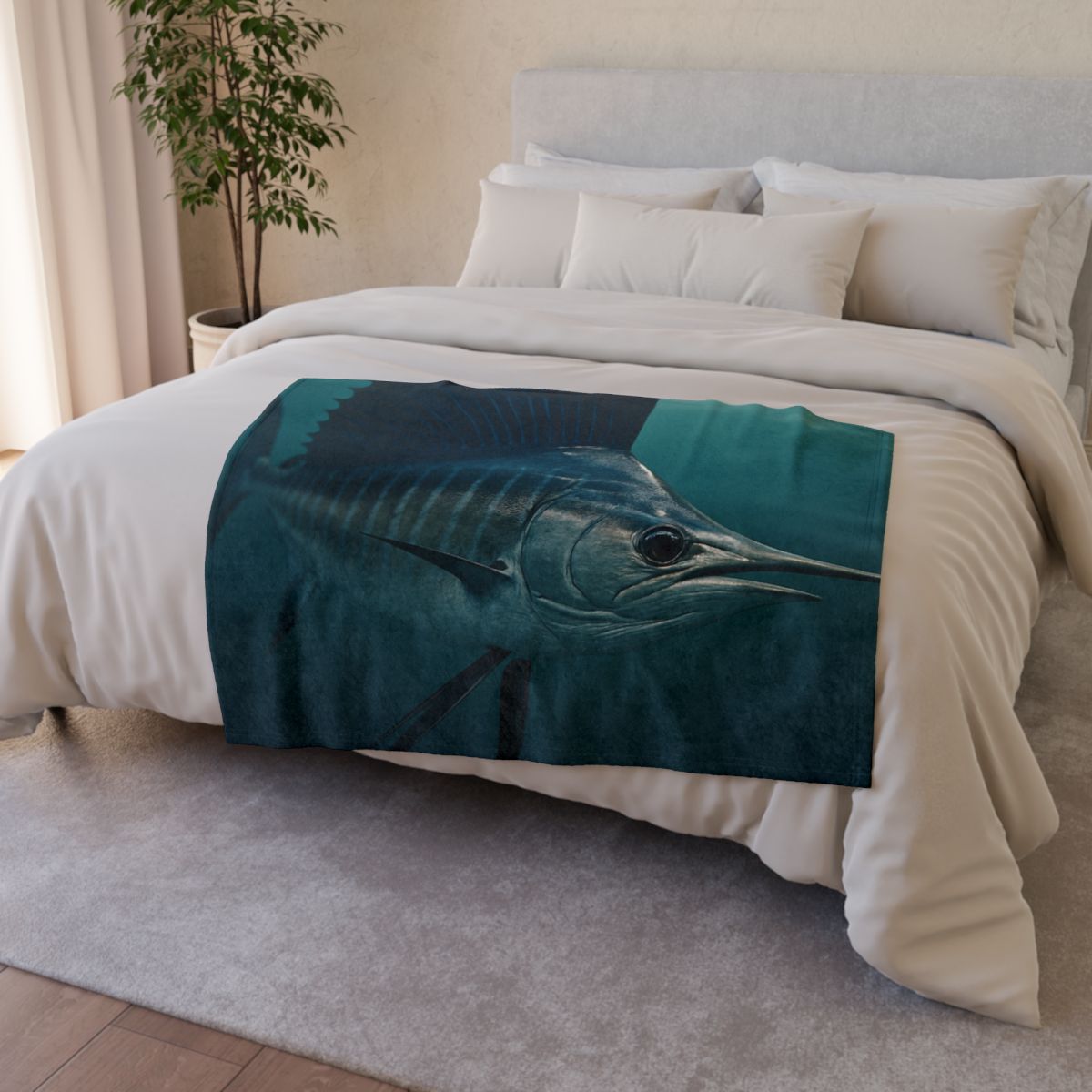Velocity Ribbon Sailfish trendy patterned blankets