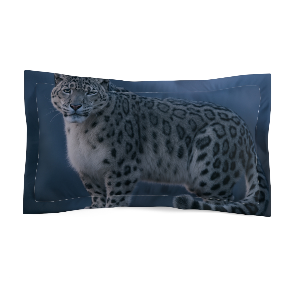 Velvet Dusk Snow Leopard soft plush pillows