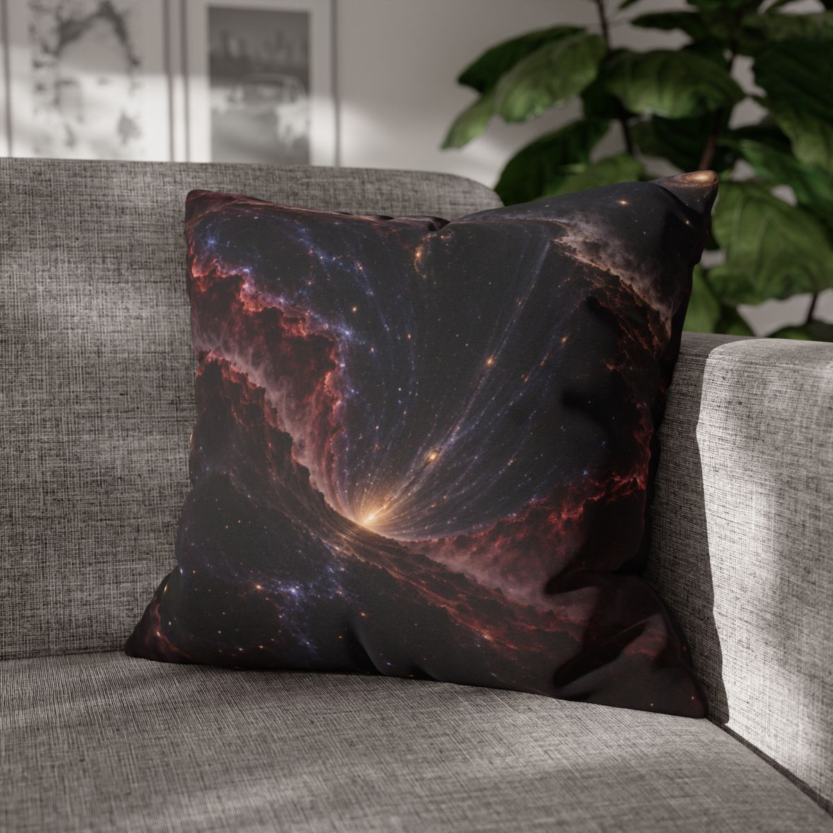 Velvet Redshift Chasm comfortable bedding pillow covers [AI-fabfdab3-c18707030dff]