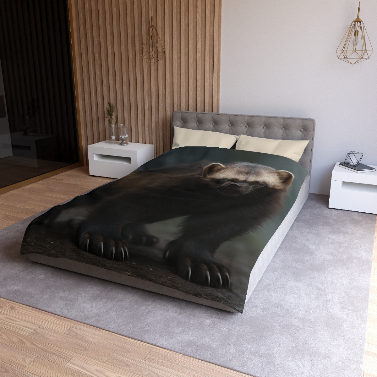 Velvet Shadow Wolverine designer printed duvets