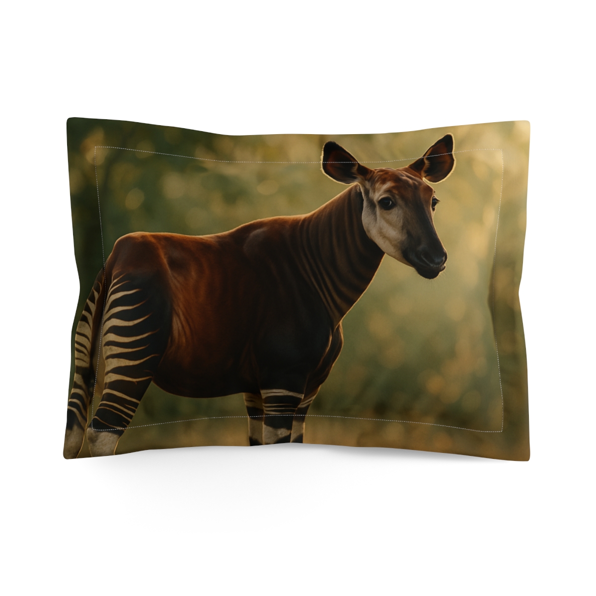 Velvet Stripes Okapi custom pillows