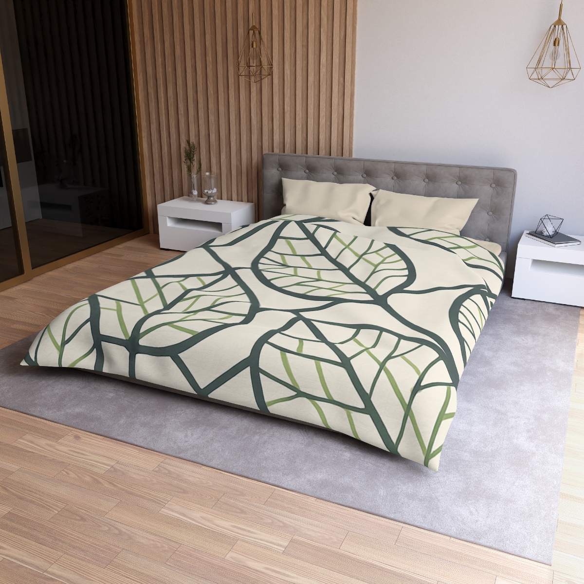 Venation Circuit Grid custom duvets