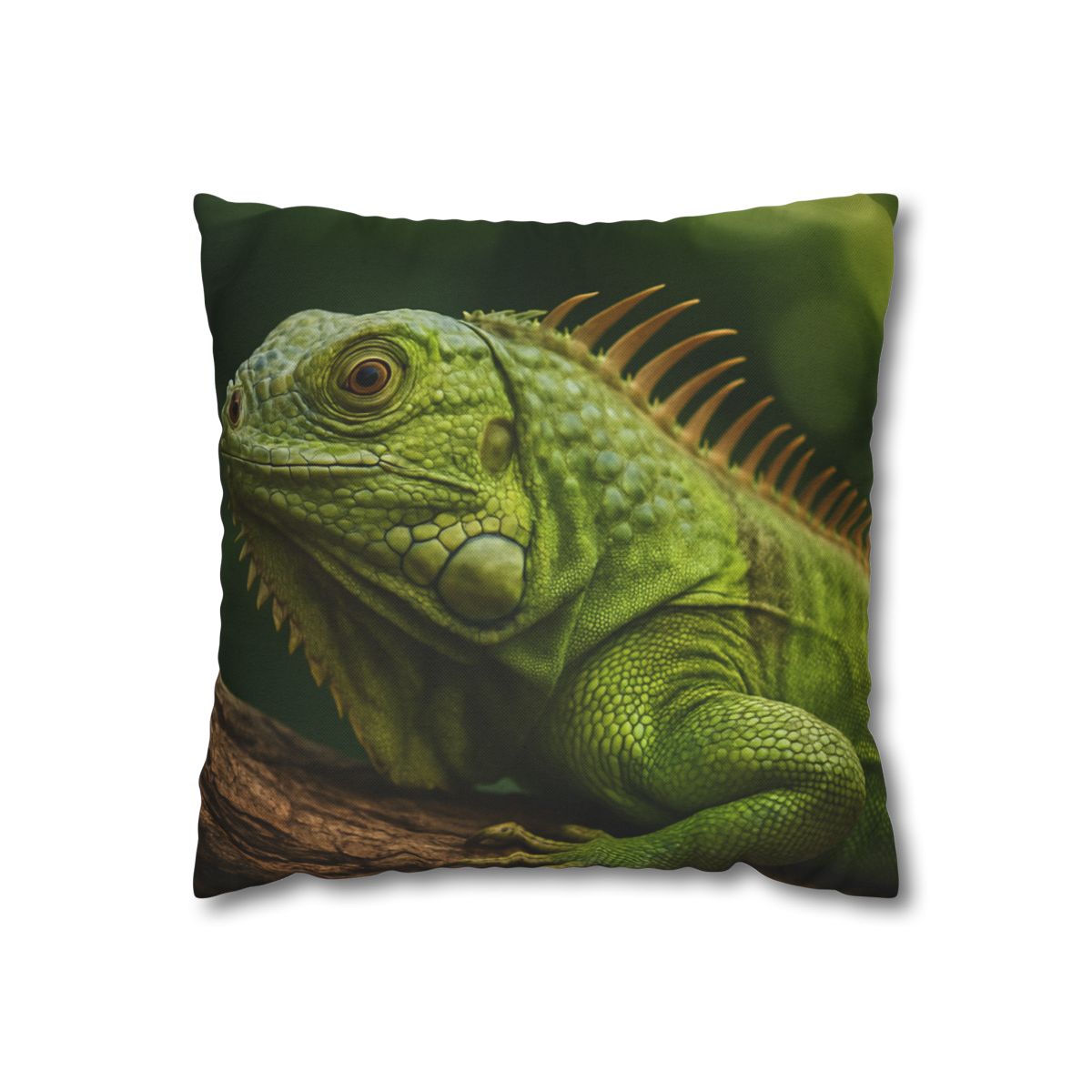 Verdant Gaze Green Iguana soft cotton pillow cases