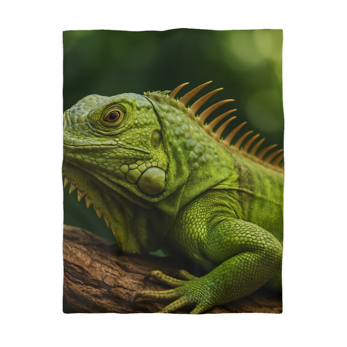 Verdant Gaze Green Iguana personalized bedding duvets