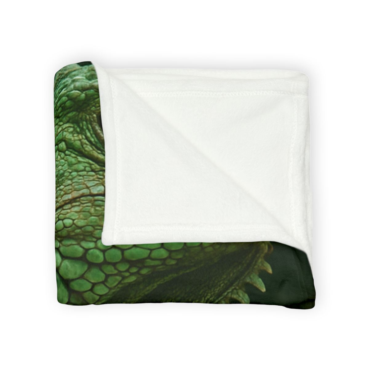 Verdant Gaze Green Iguana decorative home blankets
