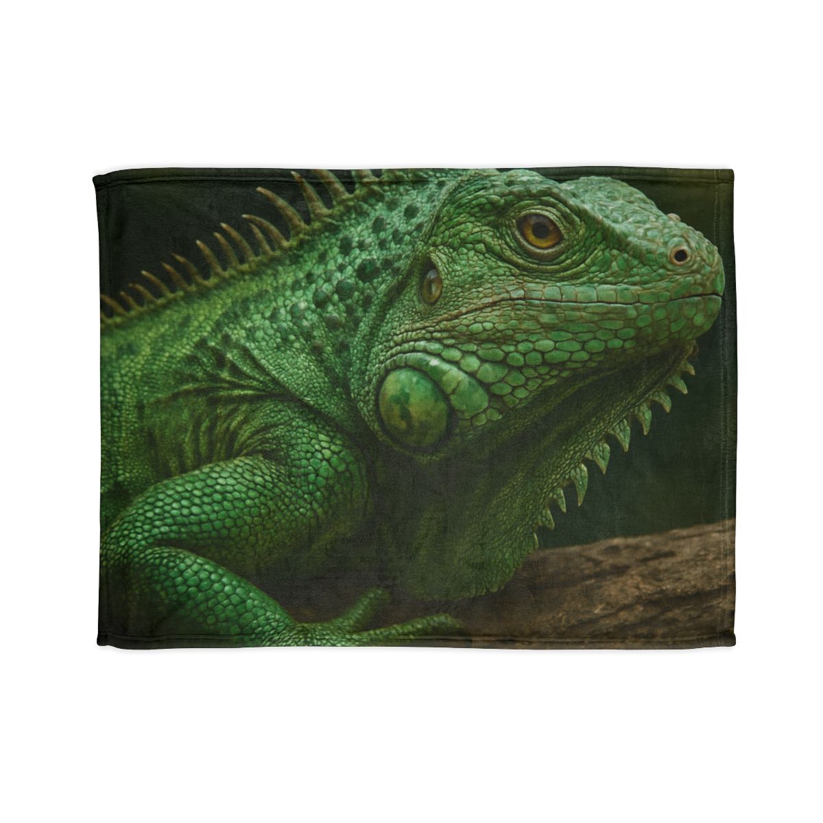 Verdant Gaze Green Iguana decorative home blankets