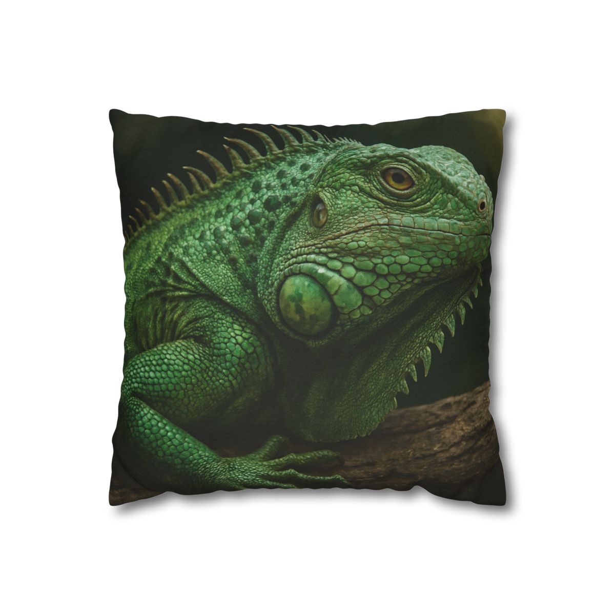 Verdant Gaze Green Iguana comfortable bedding pillow covers