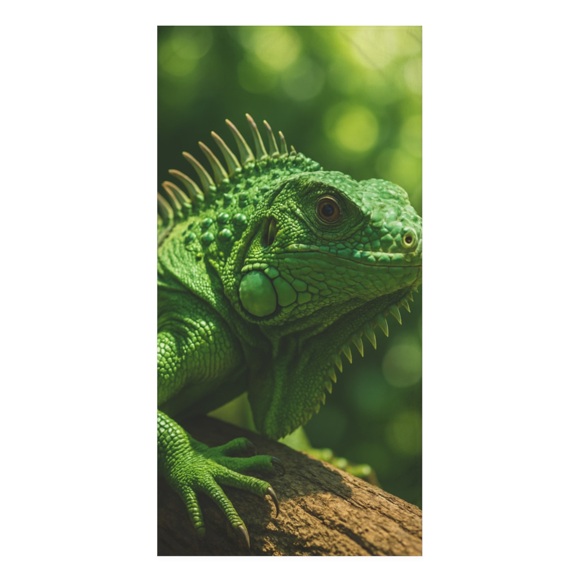 Verdant Ledge Green Iguana custom towels