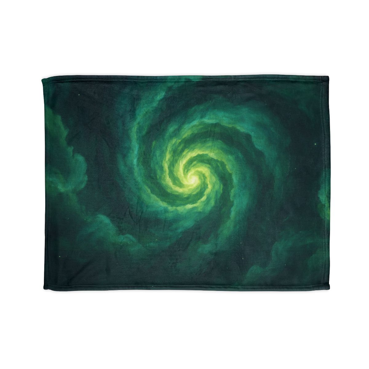 Verdant Nebula Swirl custom blankets