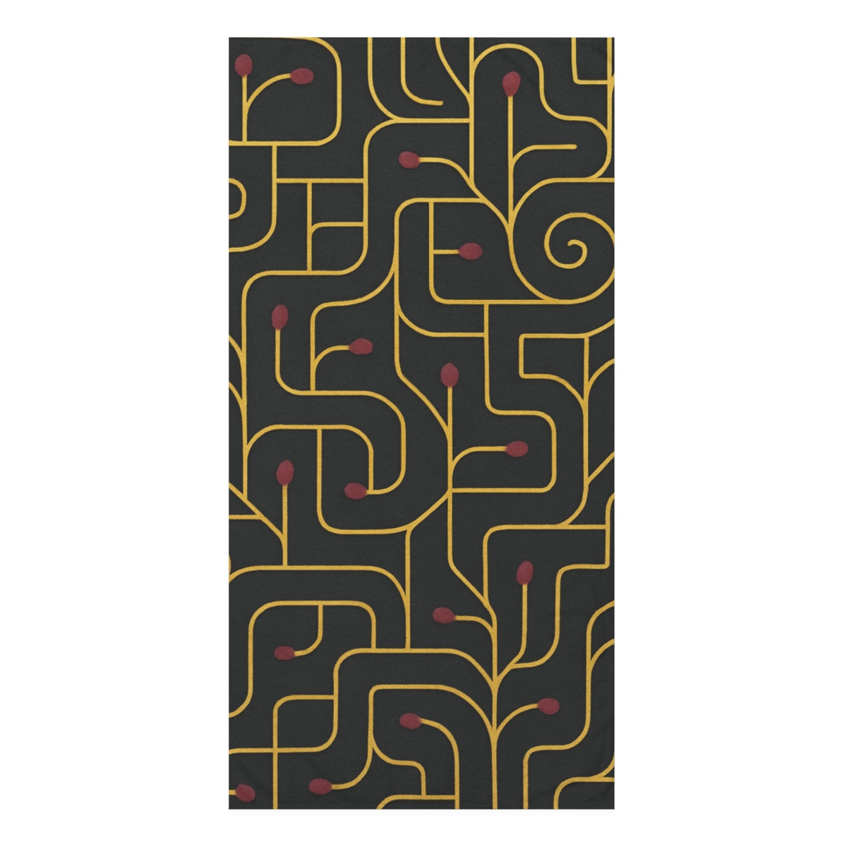 Vine Circuit Arabesque personalized bath towels
