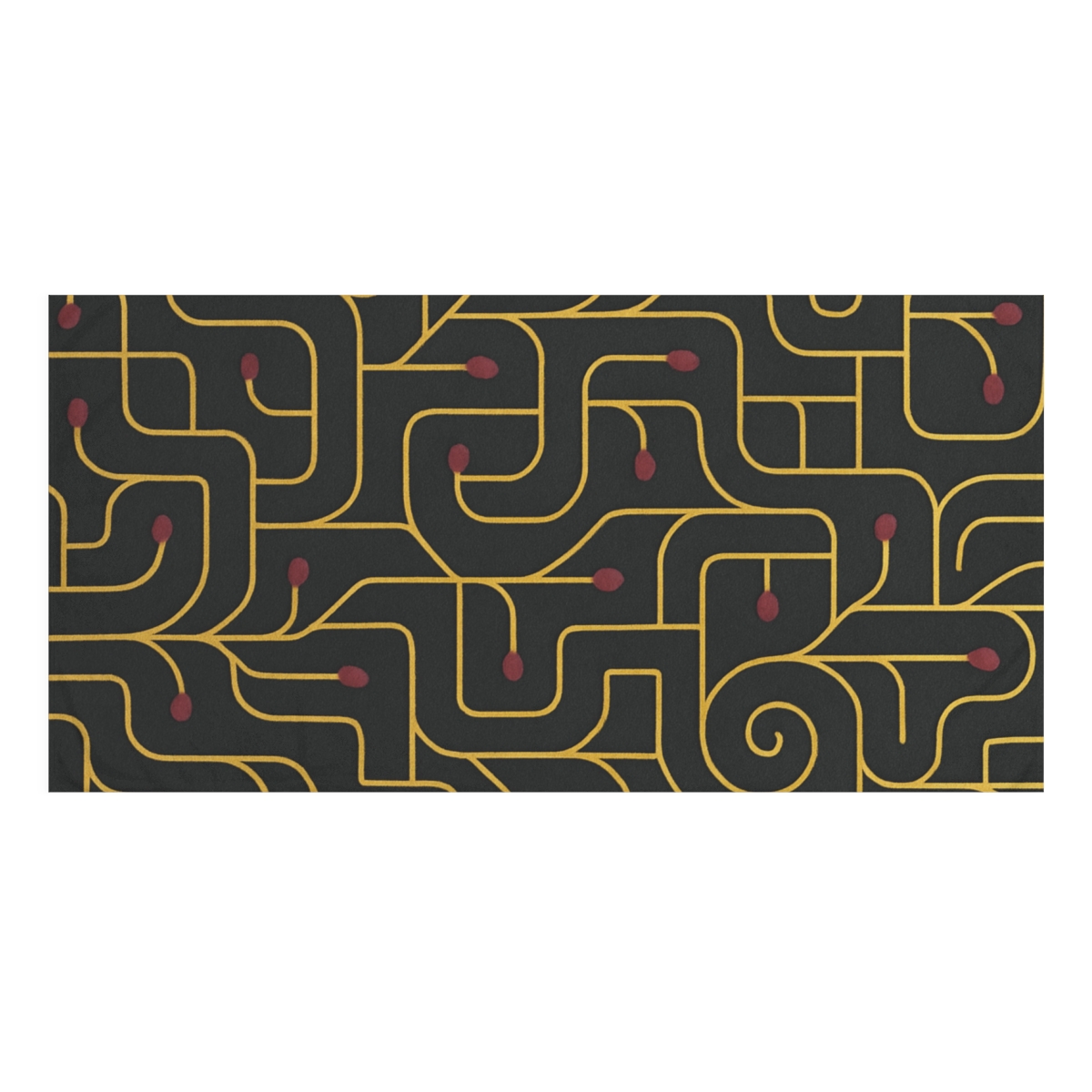 Vine Circuit Arabesque personalized bath towels