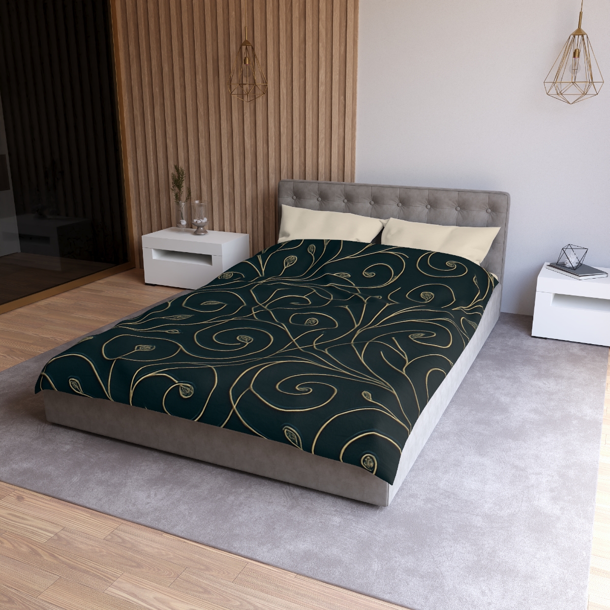 Vine Circuit Filigree custom duvets