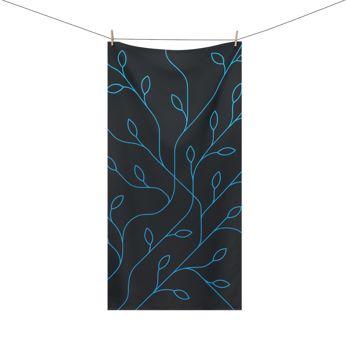 Vine Circuit Tracery designer printed towels