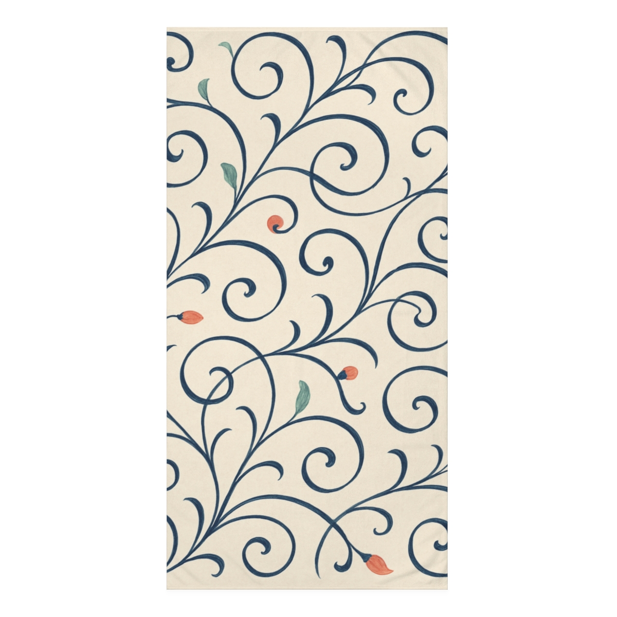 Vine Curl Calligraphy personalized bath towels