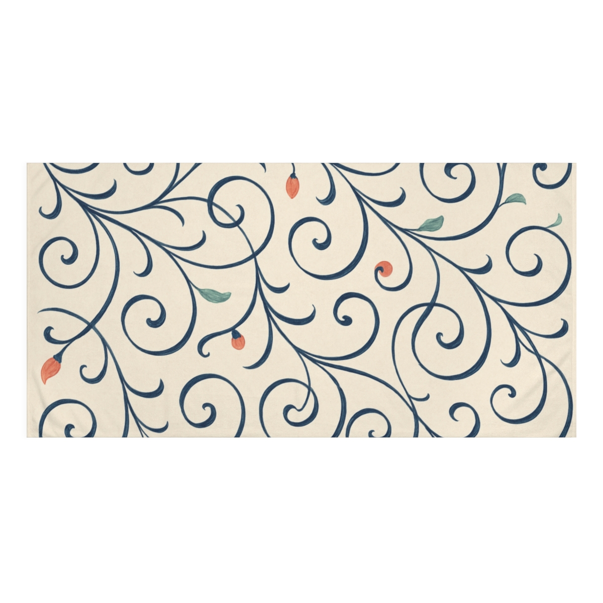 Vine Curl Calligraphy personalized bath towels