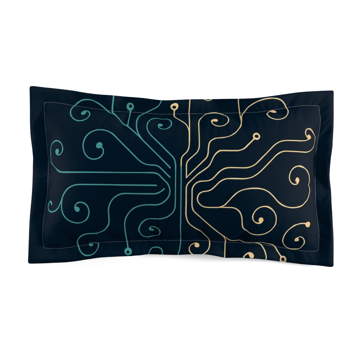 Vine Curl Circuitry designer printed pillows