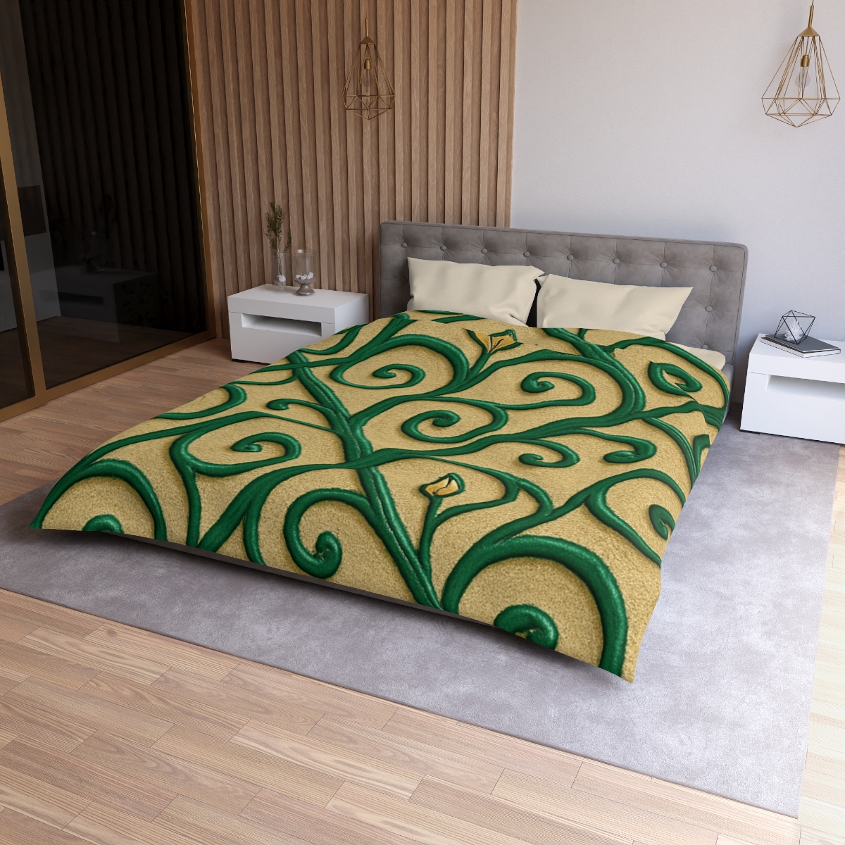 Vine Curl Lattice designer printed duvets