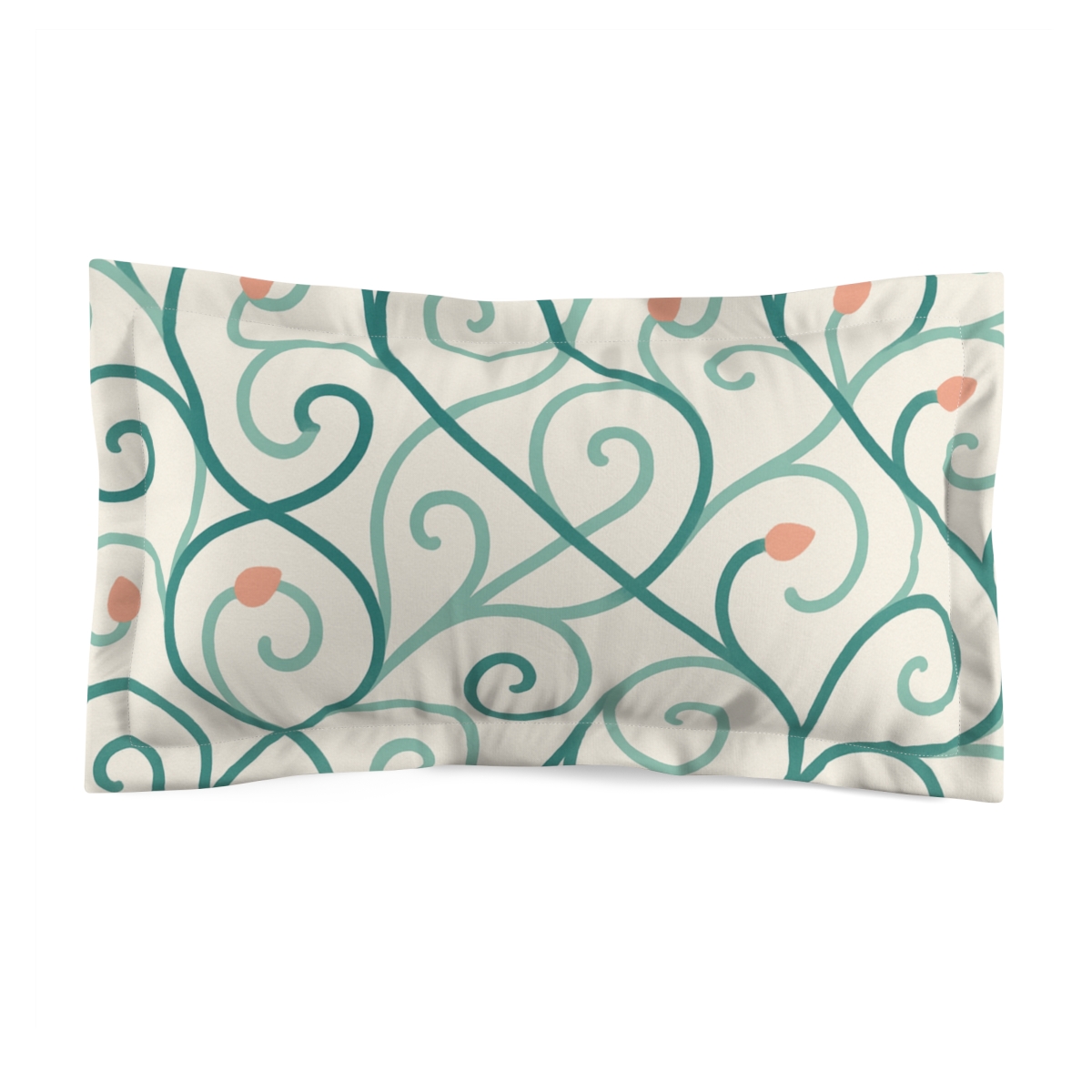 Vine Curl Lattice Drift custom pillows