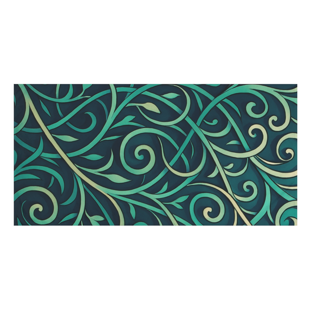 Vine Curl Lattice Drift designer printed towels