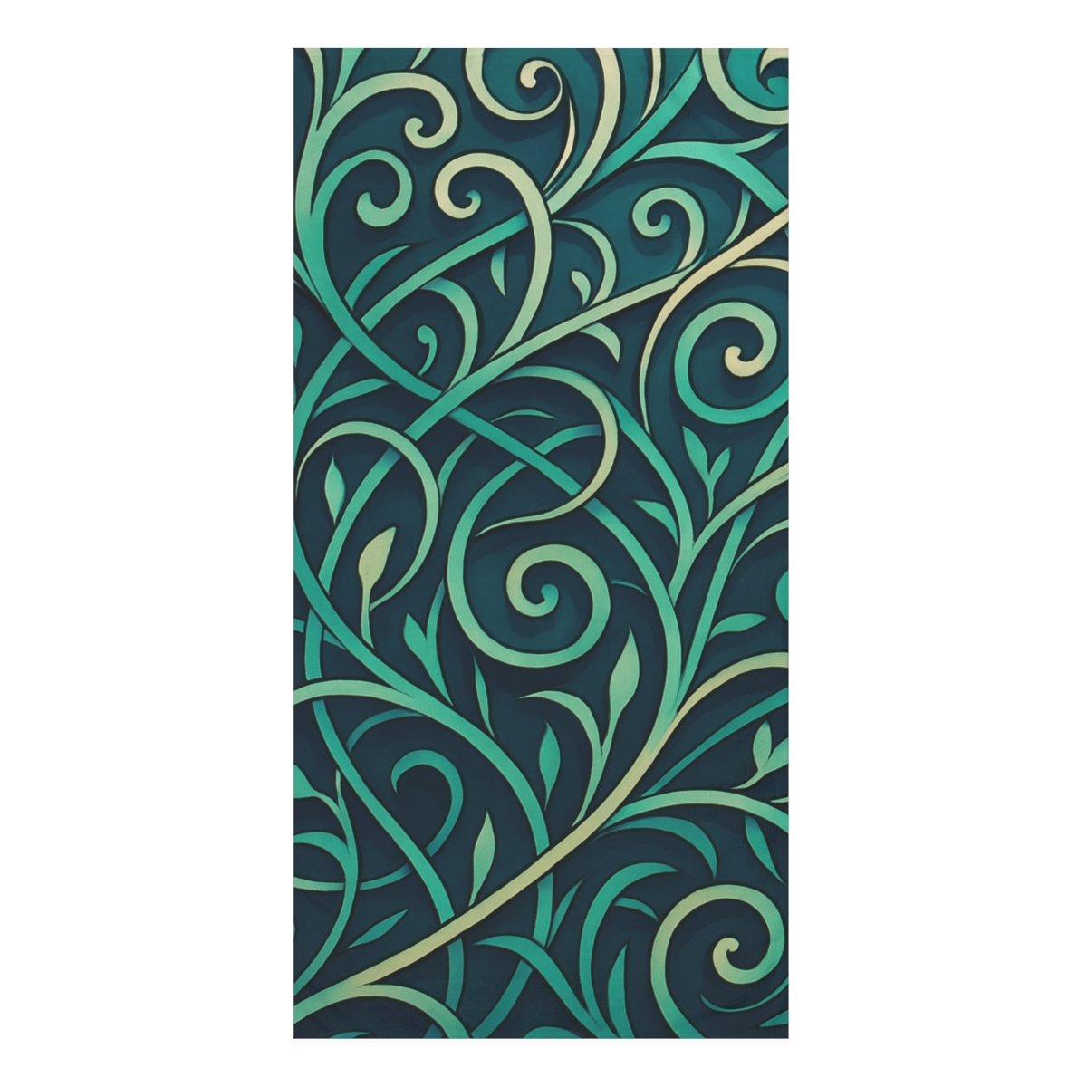 Vine Curl Lattice Drift designer printed towels