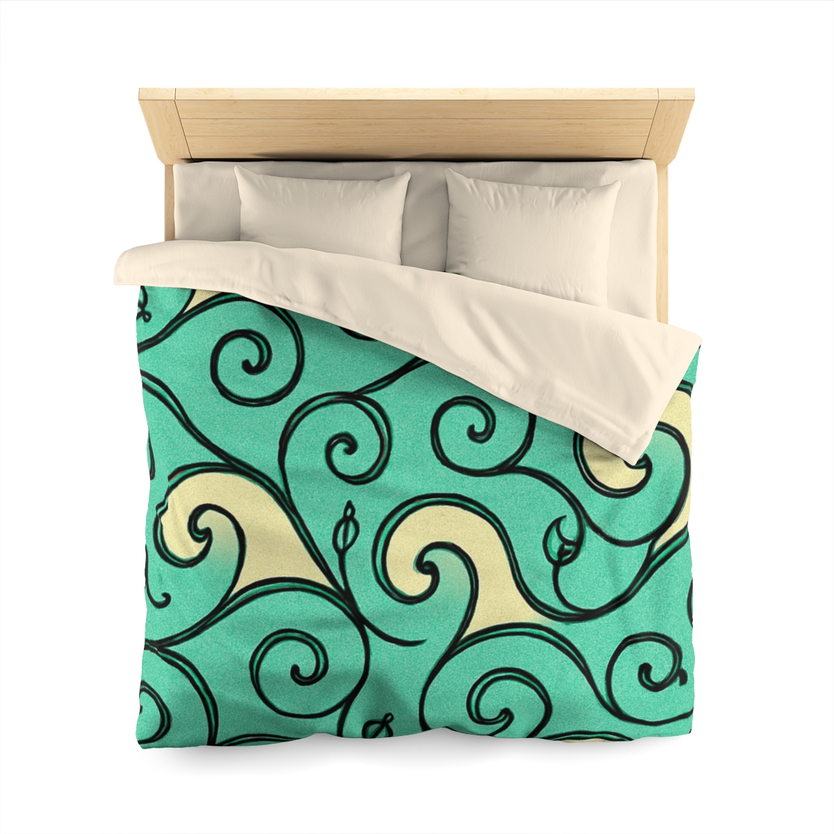 Vine Curl Wave Matrix designer printed duvets