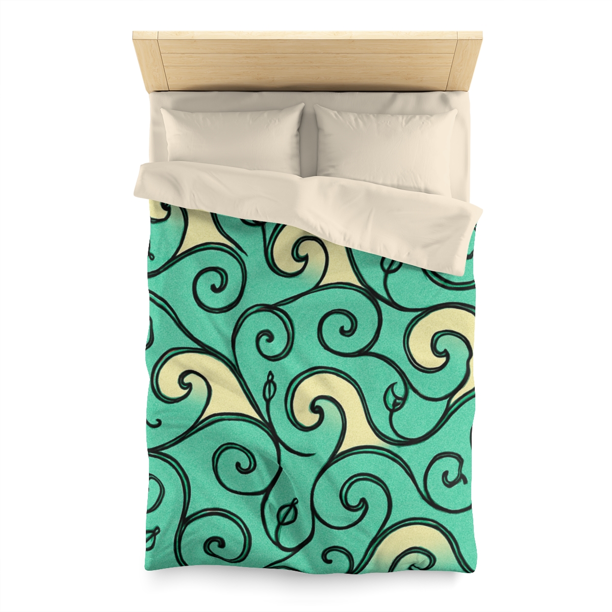 Vine Curl Wave Matrix designer printed duvets