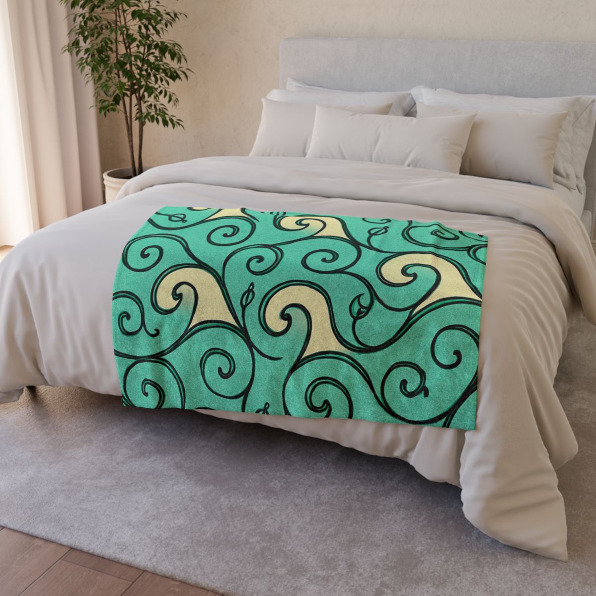 Vine Curl Wave Matrix warm winter blankets