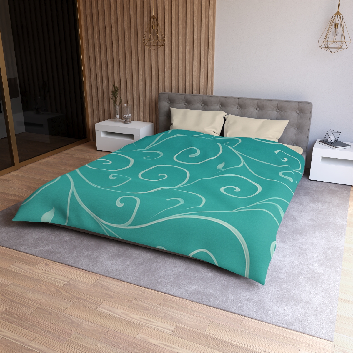 Vine Curl Wave Mesh stylish duvet covers