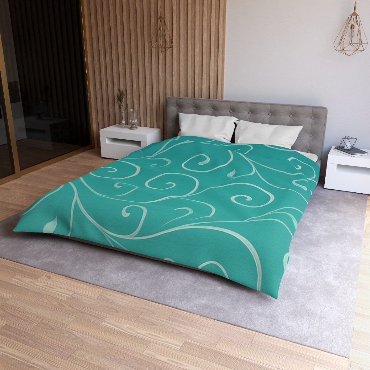 Vine Curl Wave Mesh stylish duvet covers