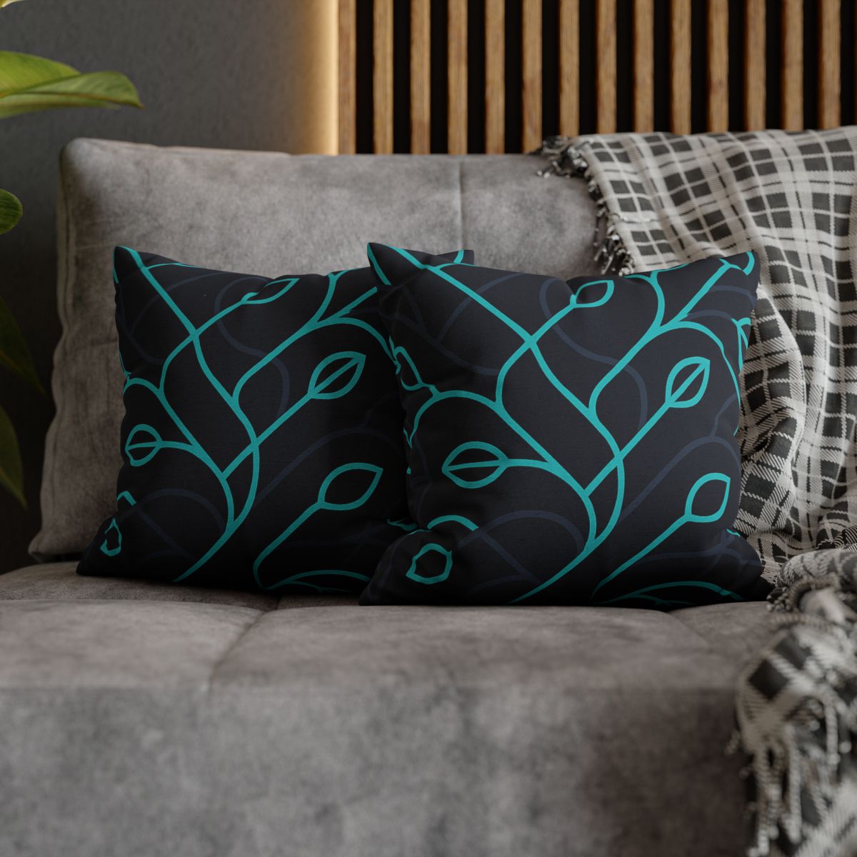 Vine Filament Circuit trendy patterned pillow cases