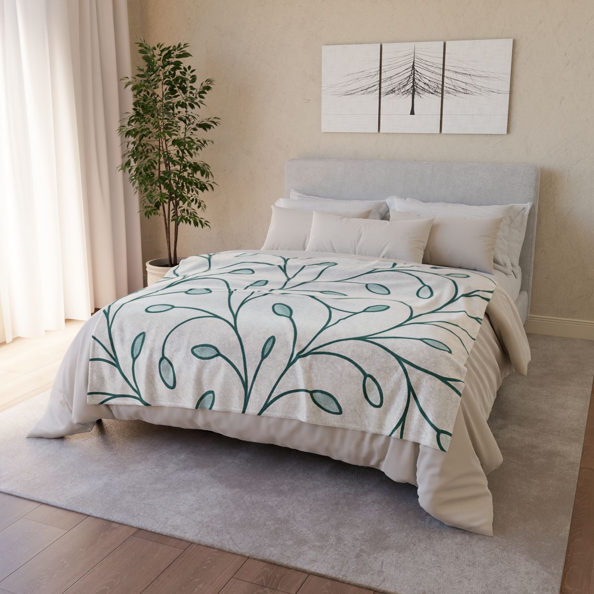 Vine Filament Network personalized cozy blankets