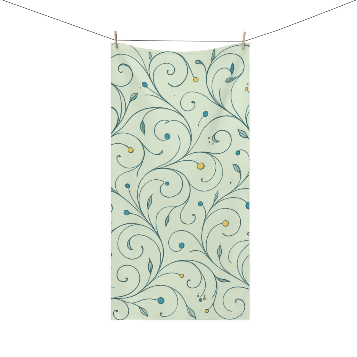 Vine Filigree Drift personalized bath towels