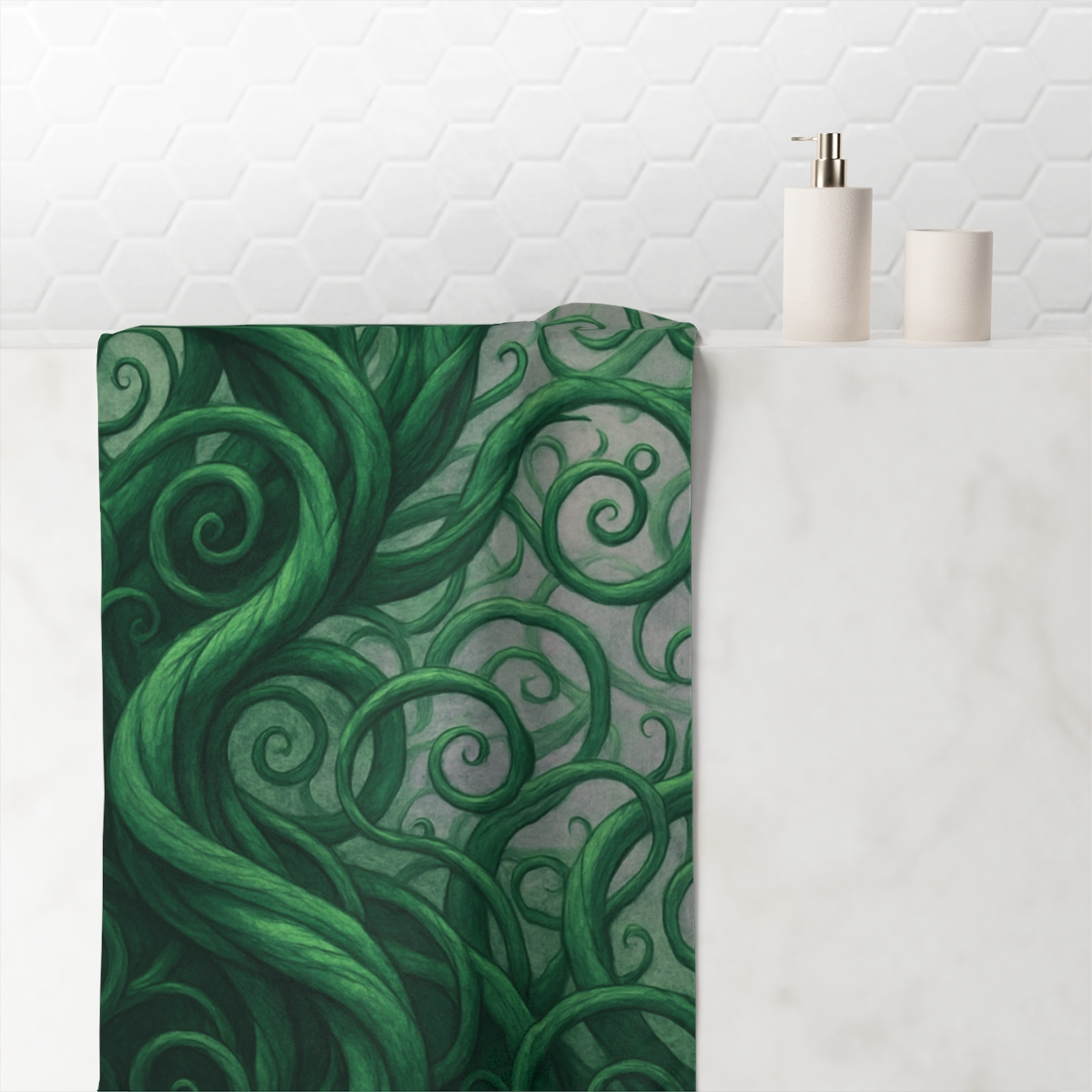 Vine Fractal Network comfortable face towels