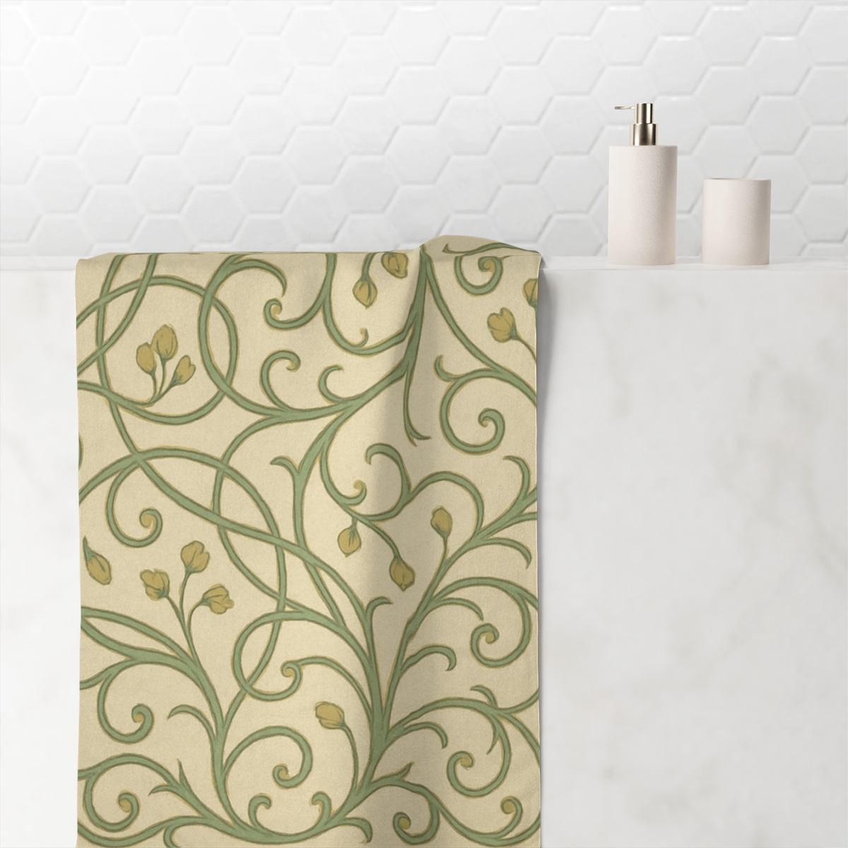 Vine Lace Tapestry designer printed towels