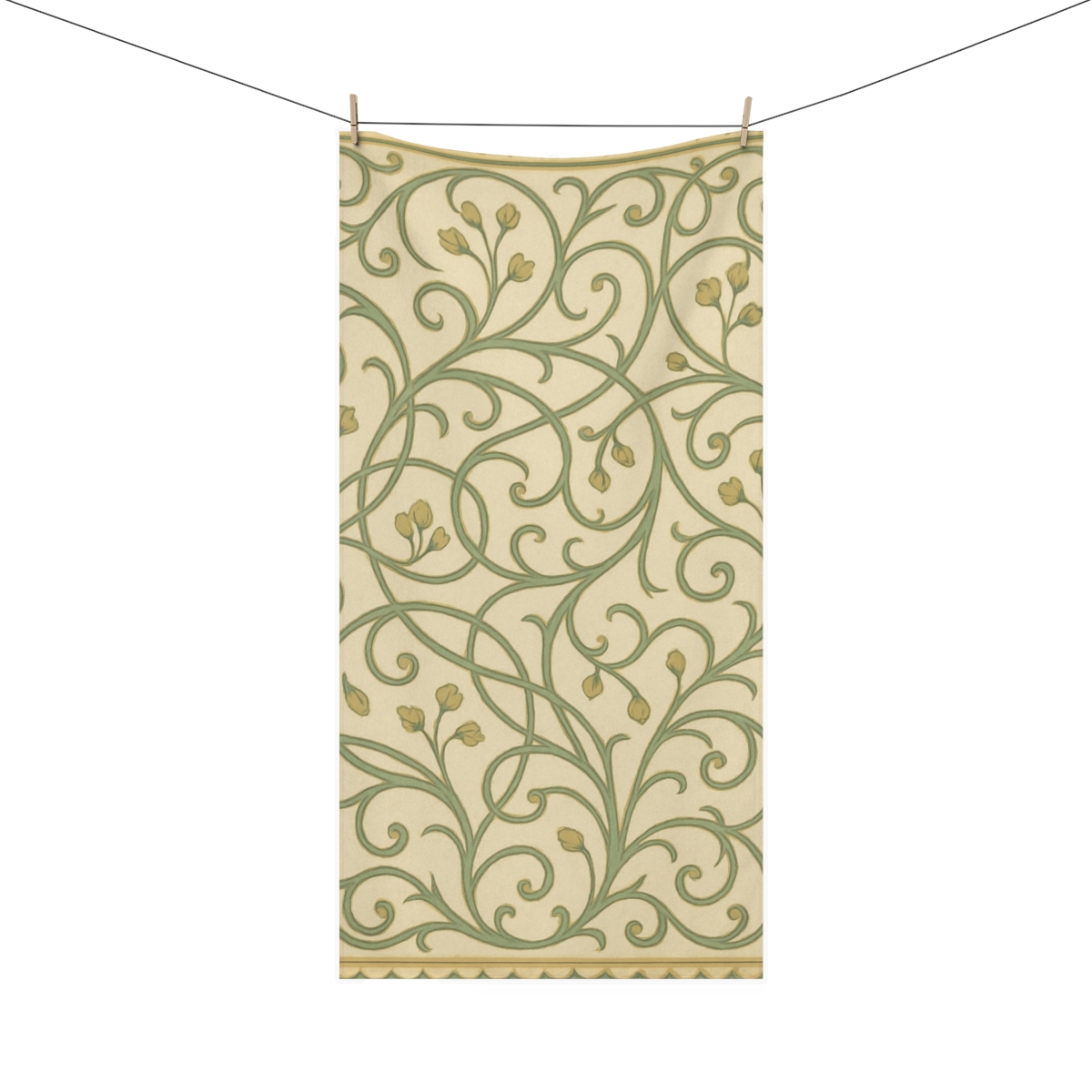 Vine Lace Tapestry designer printed towels