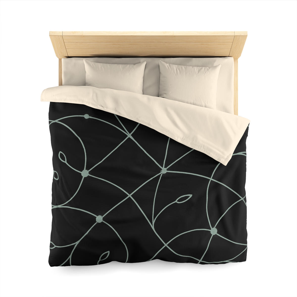Vine Lattice Constellation Map designer printed duvets