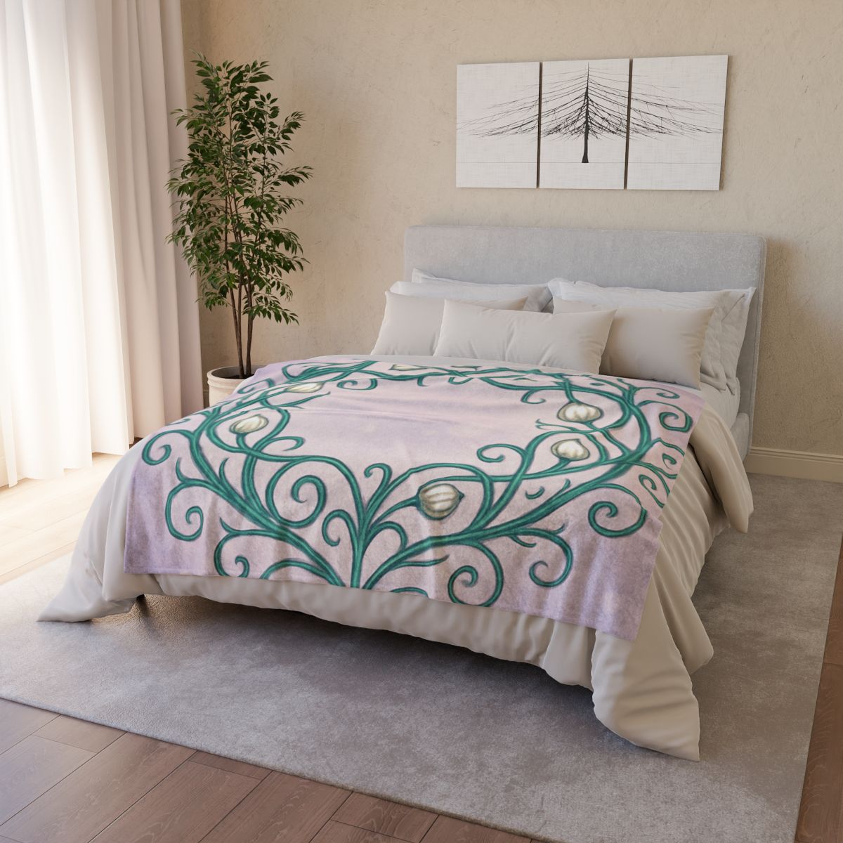 Vine Lattice Halo stylish throw blankets