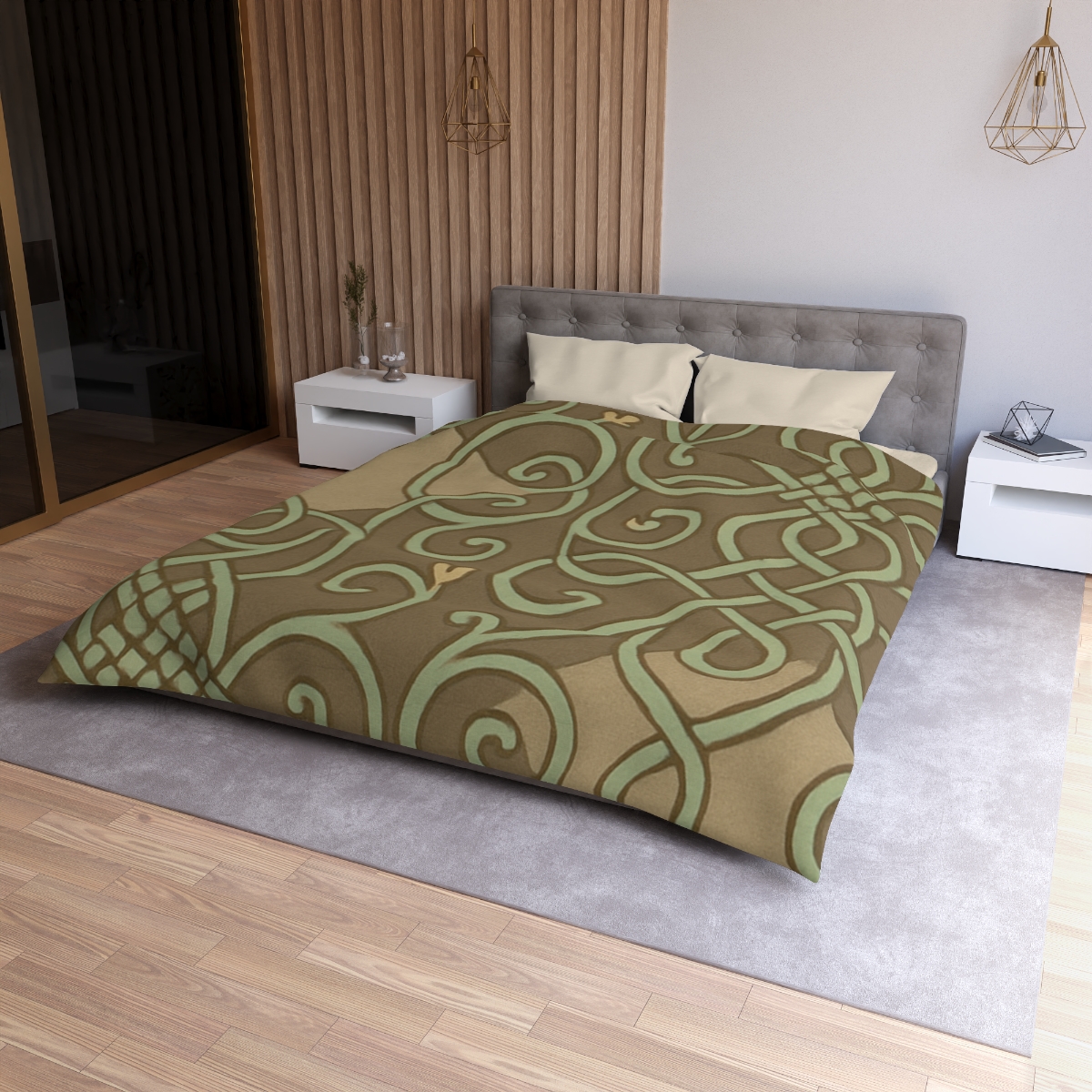 Vine Lattice Mosaic designer printed duvets