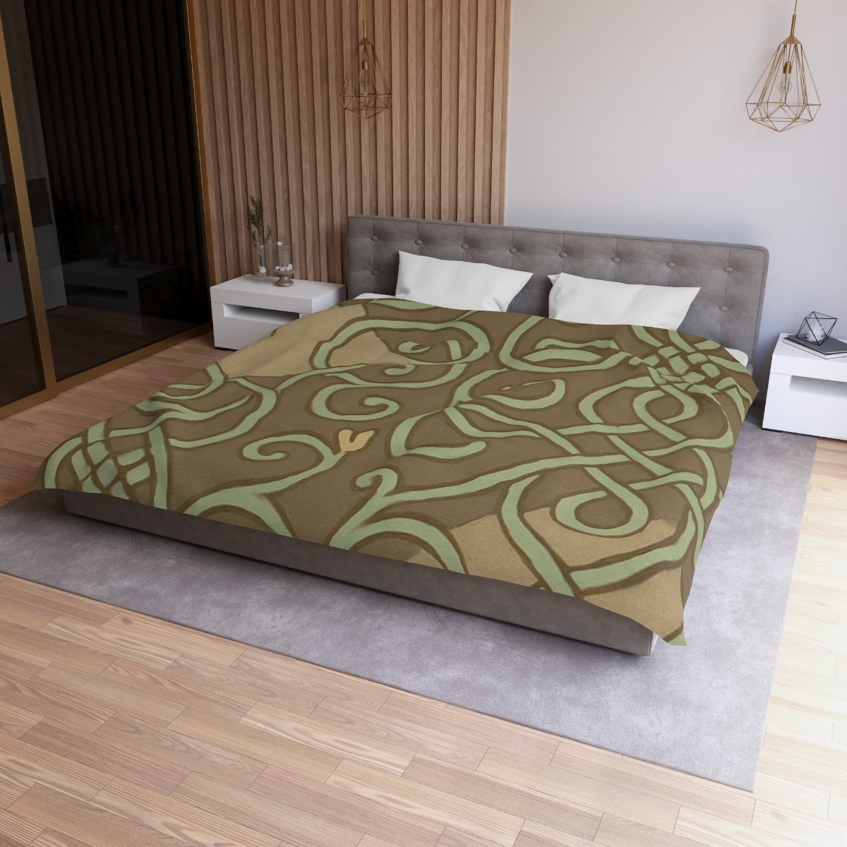 Vine Lattice Mosaic designer printed duvets