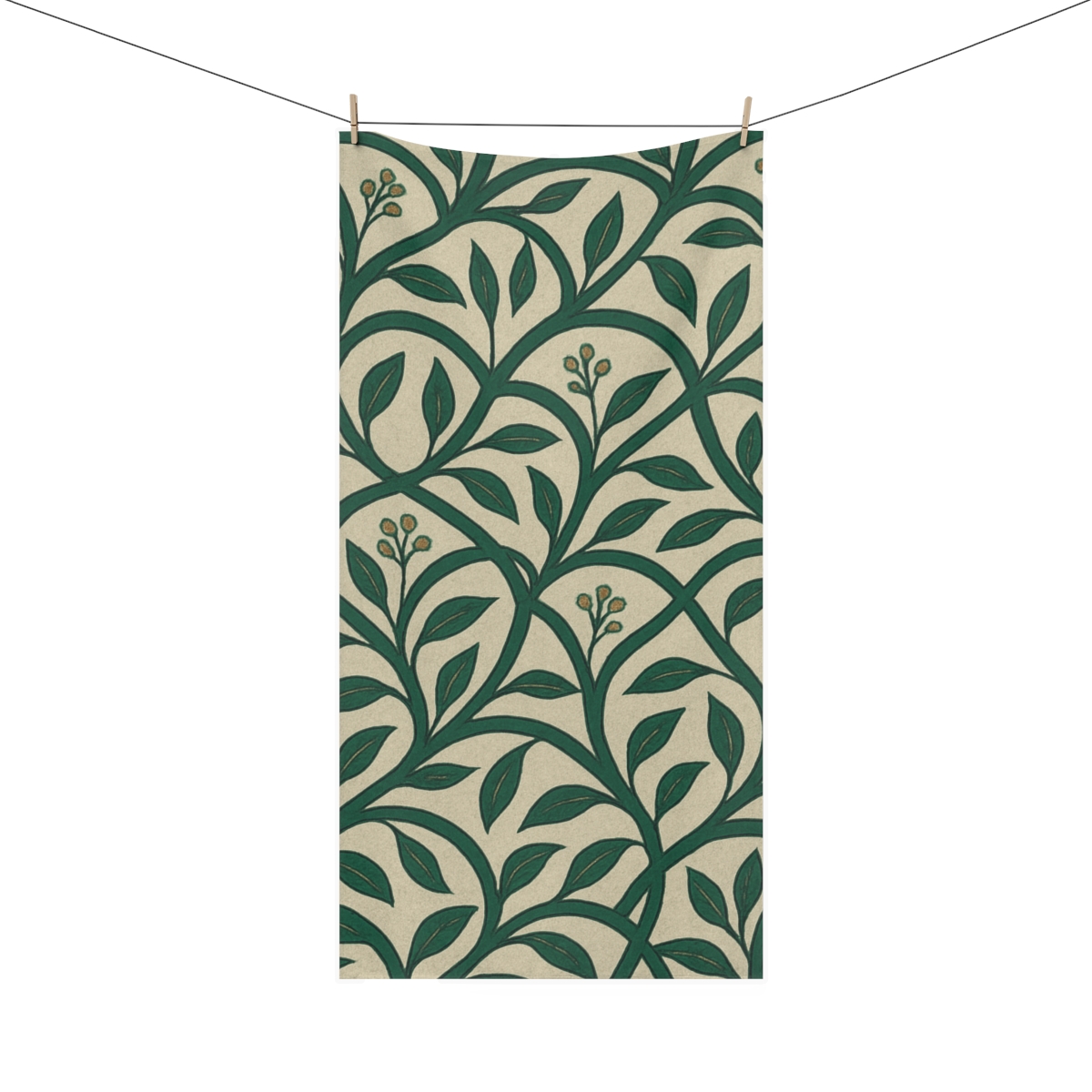 Vine Lattice Network personalized bath towels