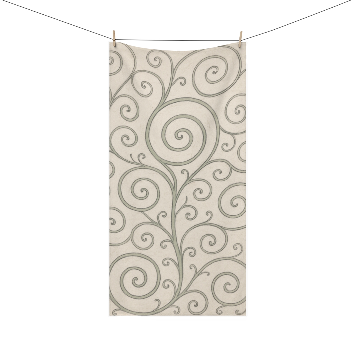 Vine Spiral Diagram trendy hand towels