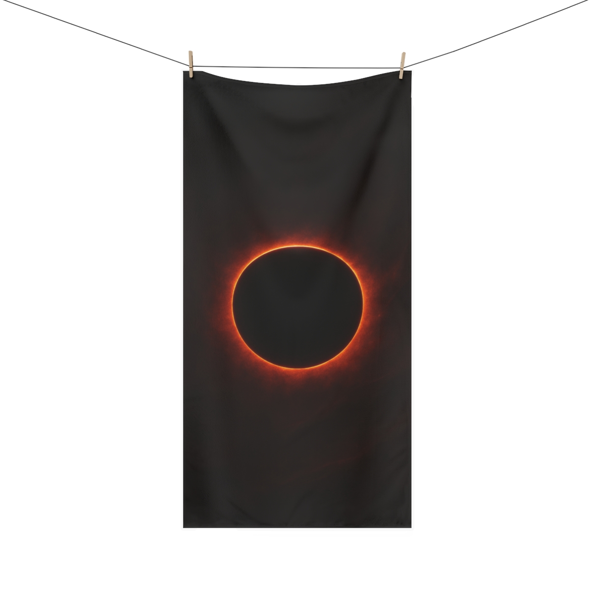 Void Horizon Ember Ring stylish beach towels