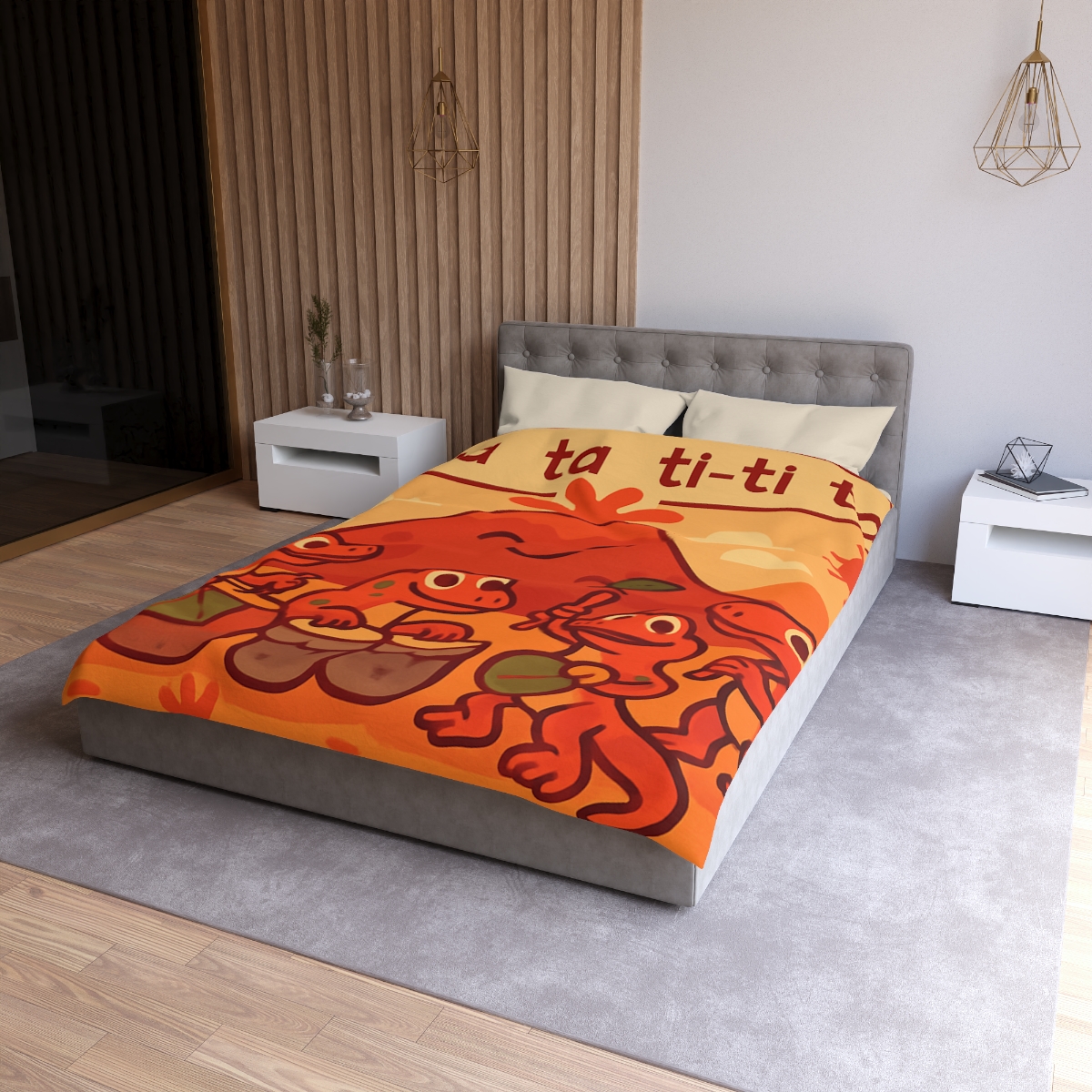 Volcano Drum Band Of The Rhythm Lizards designer printed duvets