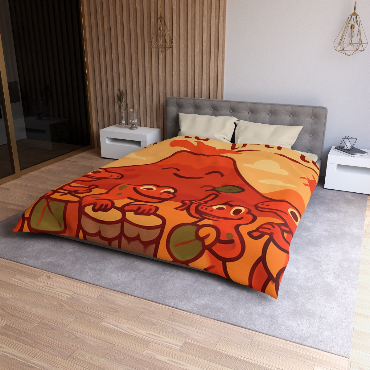 Volcano Drum Band Of The Rhythm Lizards designer printed duvets